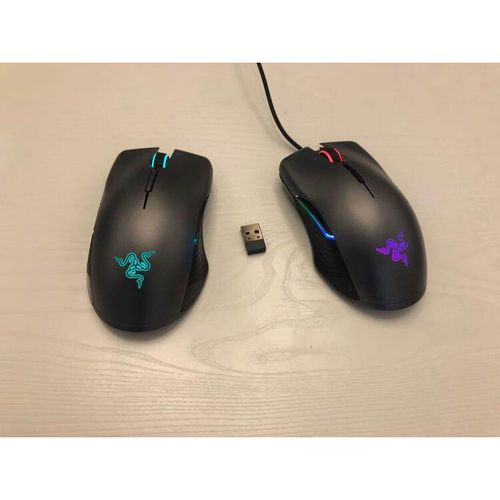 Gamer using Razer mouse in action