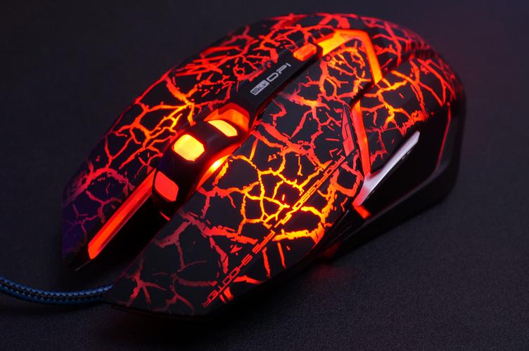 Close-up of ergonomic gaming mouse