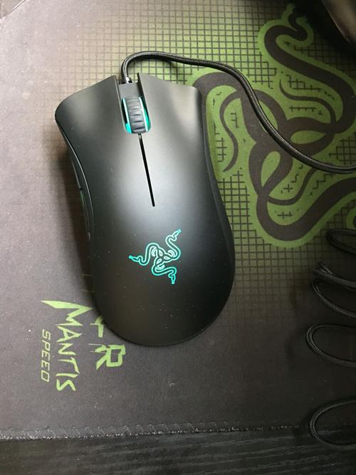 RGB lighting on black gaming mouse