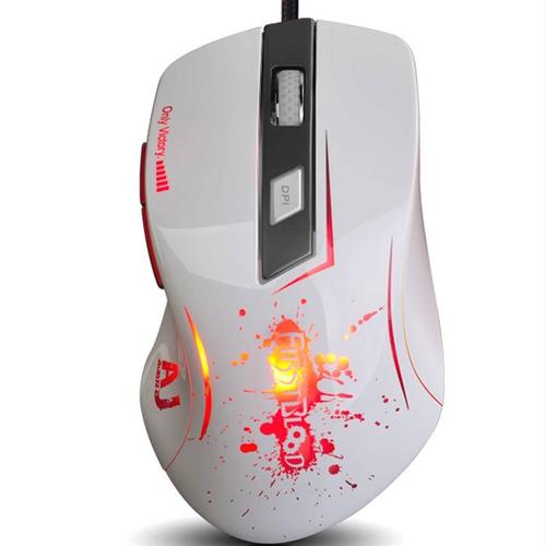 Gaming mouse in action RGB lighting