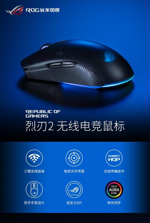 华硕ROG烈刃2无线鼠标评测：可换微动三模旗舰，竞技游戏利器