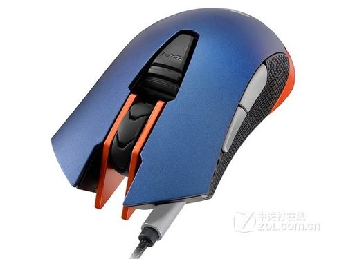 游戏鼠标黑色表面细节展示