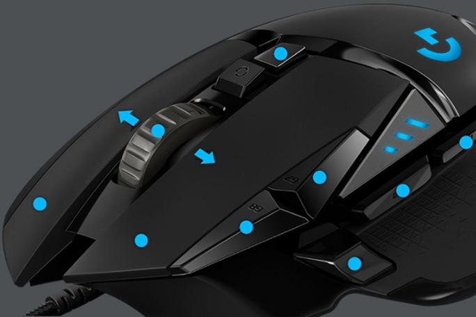 Gaming mouse technical specifications bottom view