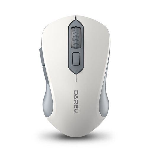 Wireless mouse in use on laptop