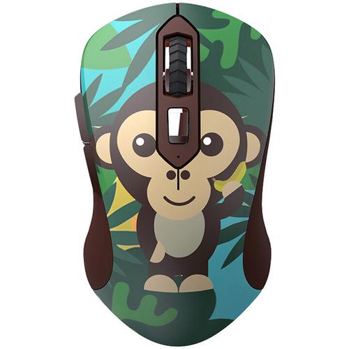 Black wireless mouse technical specs view