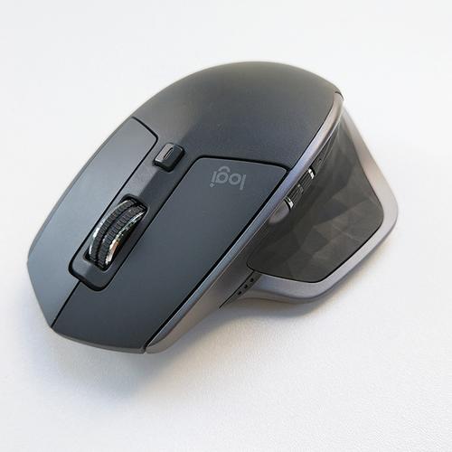 Ergonomic computer mouse on vibrant background