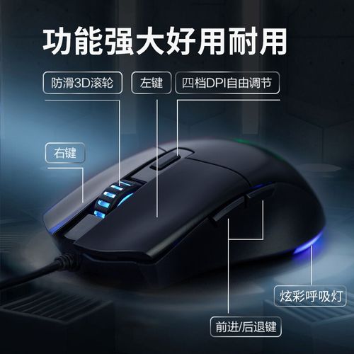 Gaming mouse on desk close-up