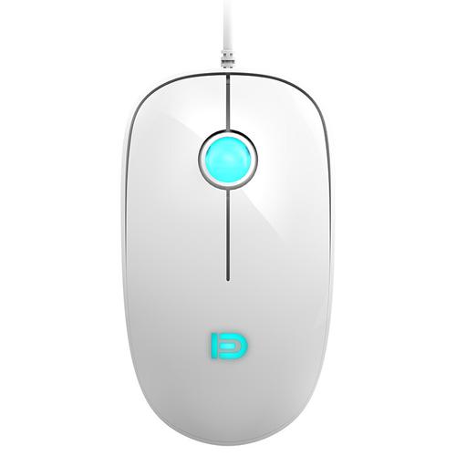 Black ergonomic wired mouse with lighting