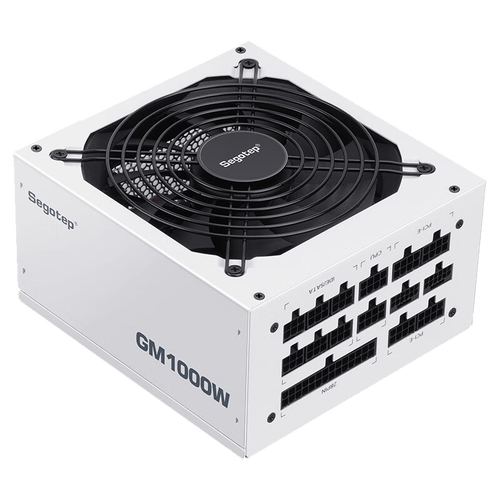 PC PSU with connected cables close-up