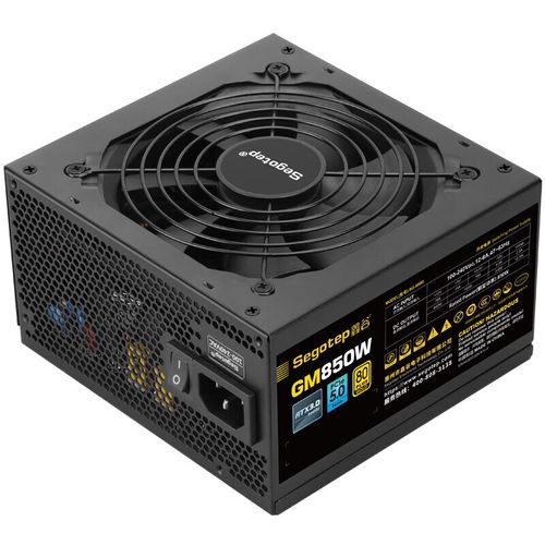Gaming PC power supply unit with cables in build