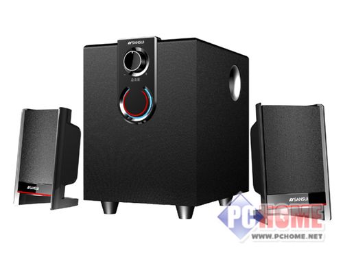 2.1声道音箱低音炮摆放效果