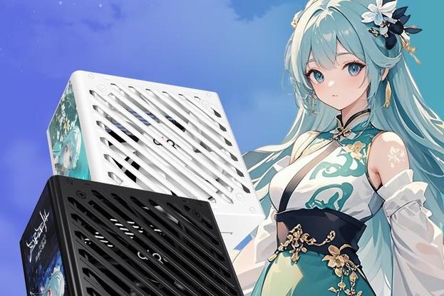 Gaming PC power supply in operation