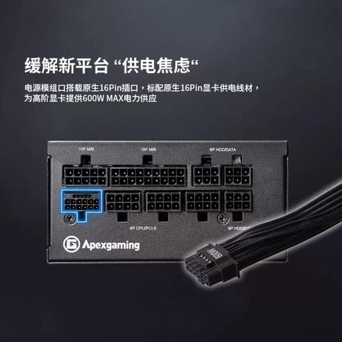 黑色电脑电源与线缆