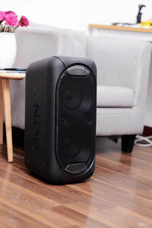 Portable Bluetooth speaker close-up specs view