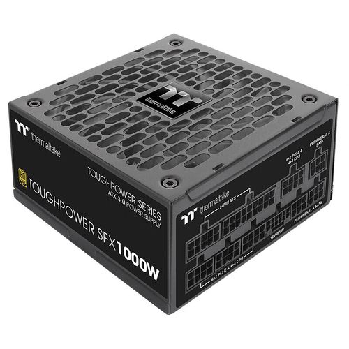 Blue computer power supply unit with fan