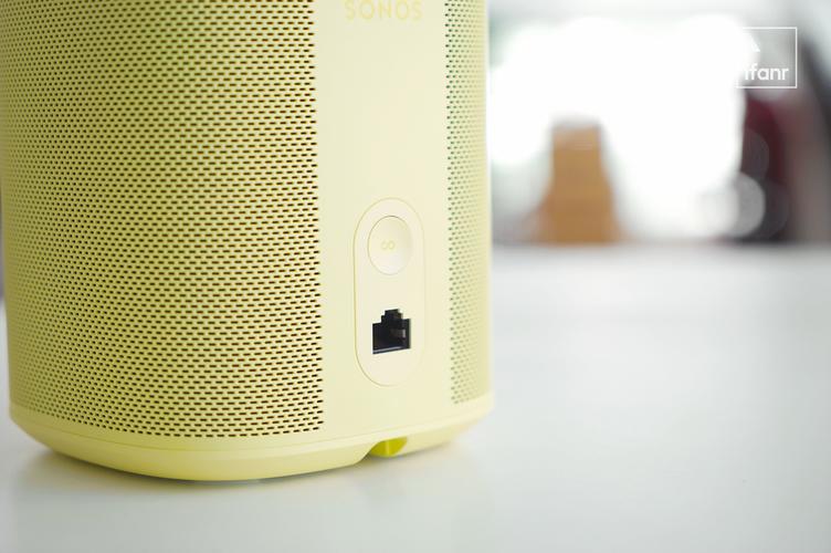Compact wireless speaker close-up view