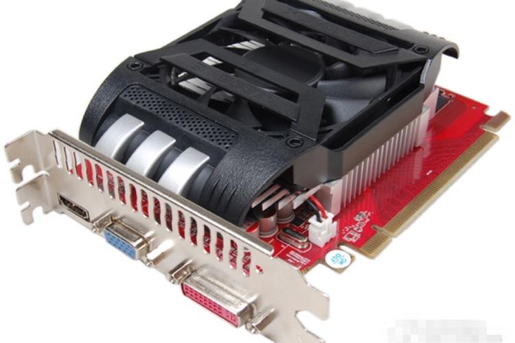 Red and black GPU card technical view
