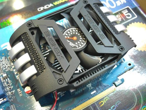 Graphics card with cooling fan hardware detail