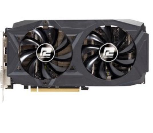 Graphics card close-up with red accents