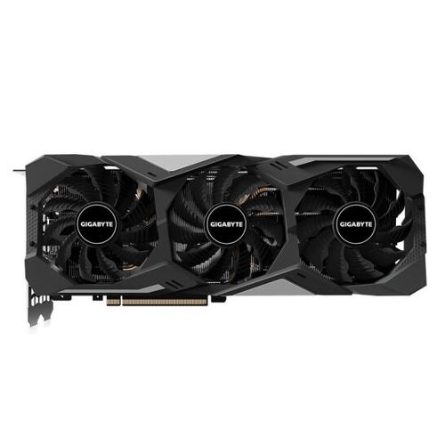 Three-fan cooling system on RTX graphics card