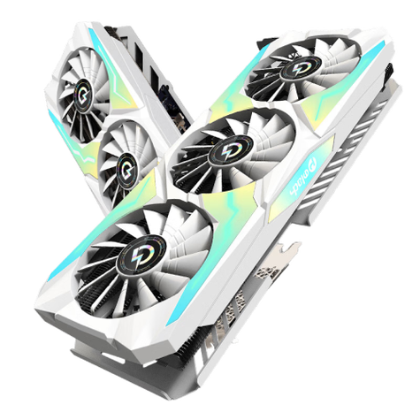 PC gaming setup with graphics card