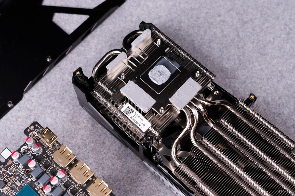 GeForce RTX style graphics card in benchmark setup