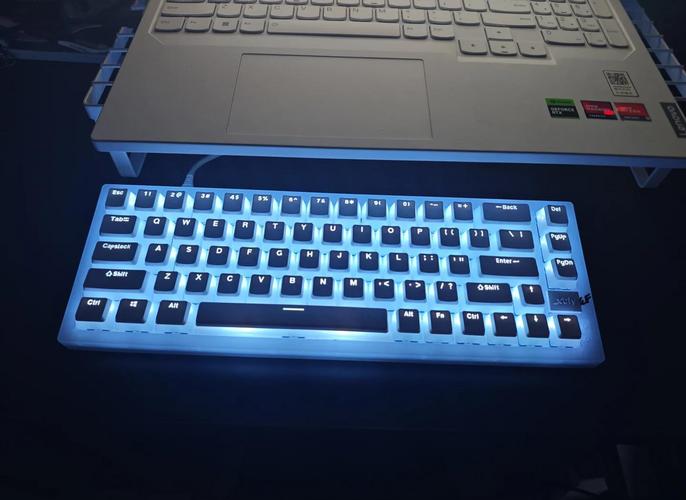 RGB keyboard close-up lighting