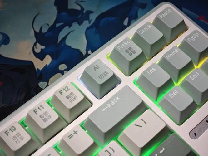 Keyboard setup with cable and lighting