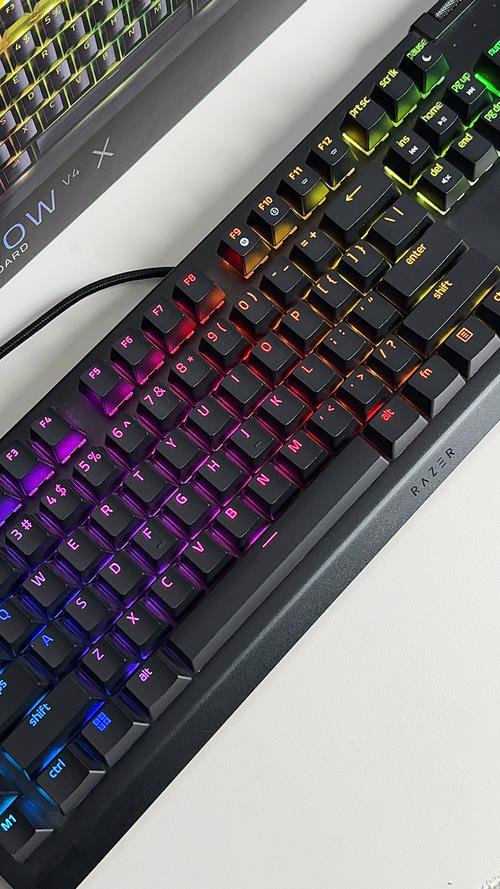 Mechanical gaming keyboard with RGB lighting and wrist rest