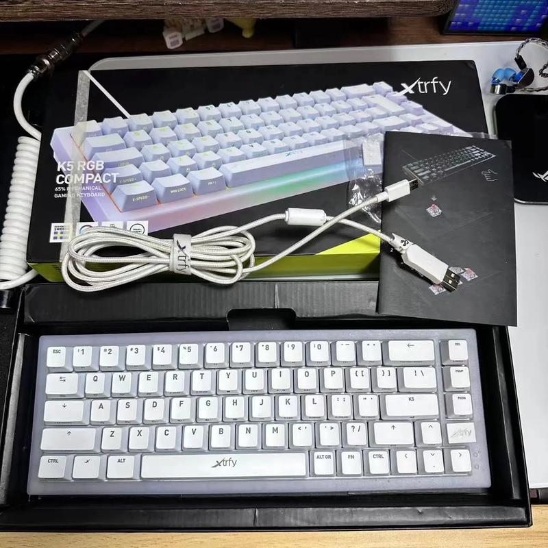 Modern keyboard showing power and connectivity features