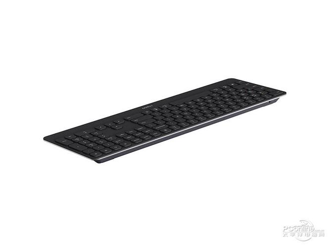 Grey slim wireless keyboard with accessories