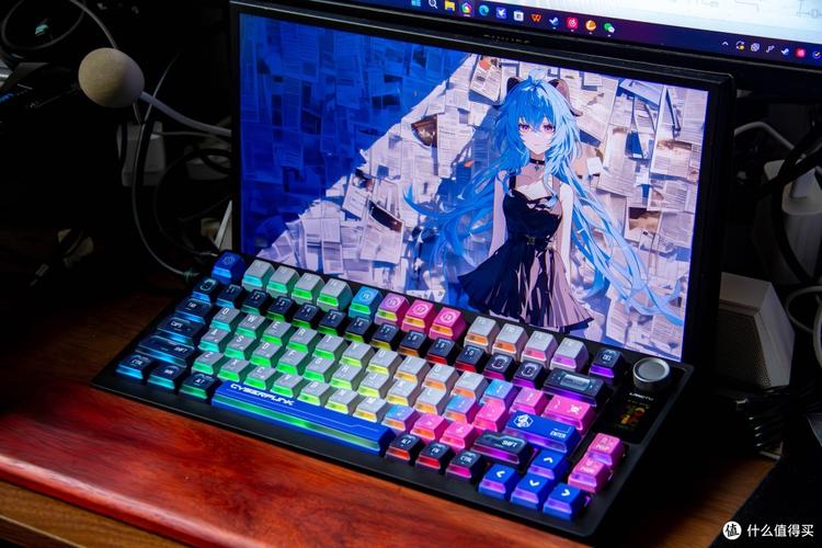 现代机械键盘屏幕与规格细节