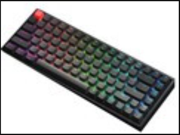 Mechanical keyboard close-up showing RGB backlit switches