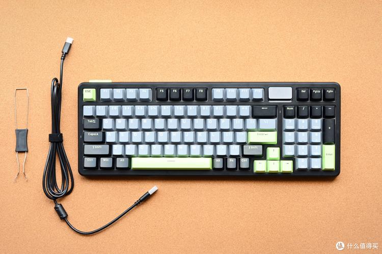 Modern mechanical keyboard in use