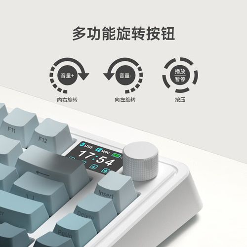 Mechanical keyboard with backlight showing power features