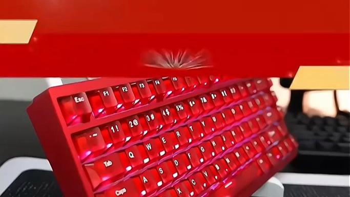 黑色RGB机械键盘游戏性能场景