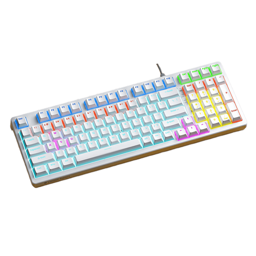 联想GK10 雪域幽蓝青轴机械键盘评测：139元入门级青轴热插拔体验