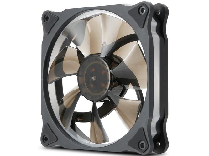 Computer hardware cooling fan red glow