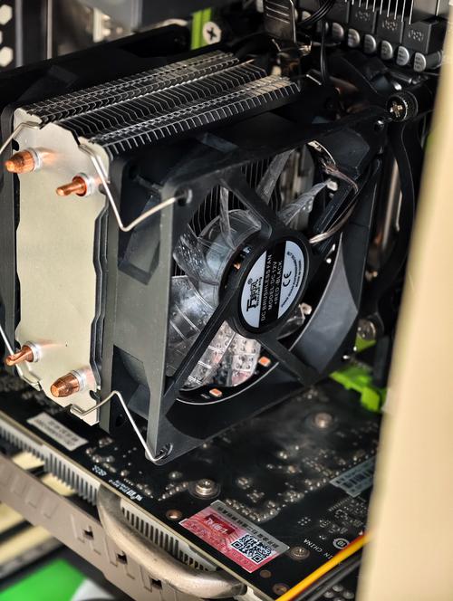 Multi fan CPU cooler in operation