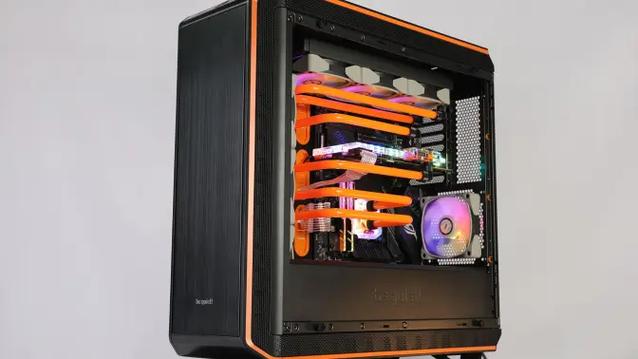 PC liquid cooling system with RGB fans