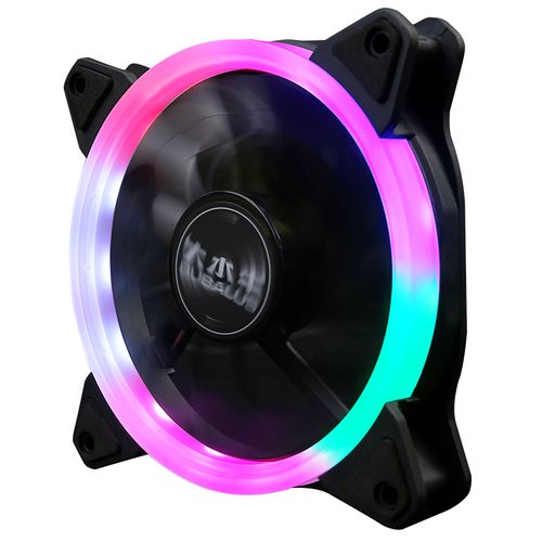 Red PC case fan performance close-up