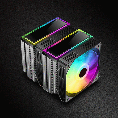 Detailed CPU heatsink and heatpipes technical view
