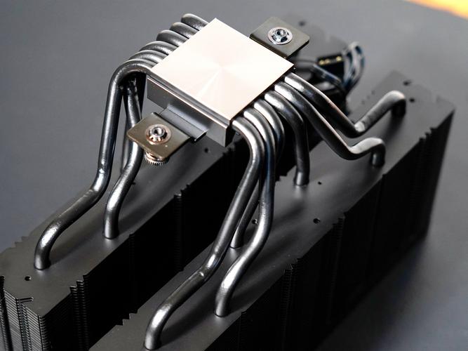 PC cooling fan and radiator close-up