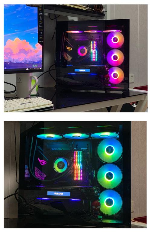 电脑主机塔与风扇运行场景