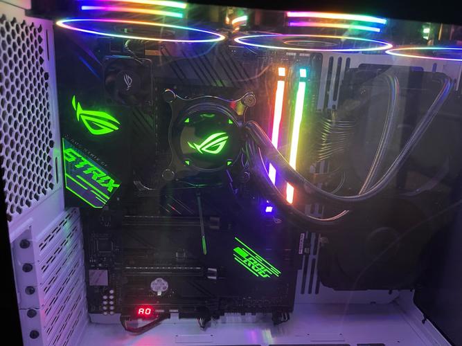 Modern gaming PC with RGB cooling system