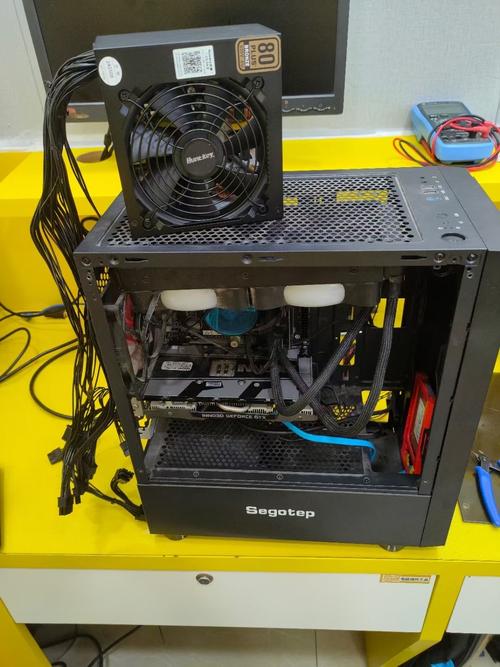 Close-up of computer cooling fan hardware