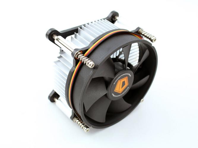 Close-up of CPU heatsink and fan