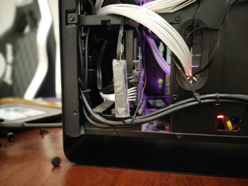 PC case with multiple cooling fans in action