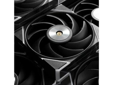 Black computer cooling fan close-up