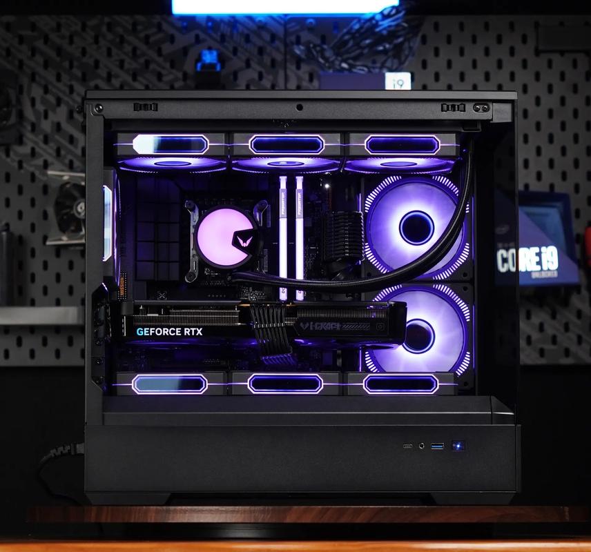 Modern PC build with RGB fans
